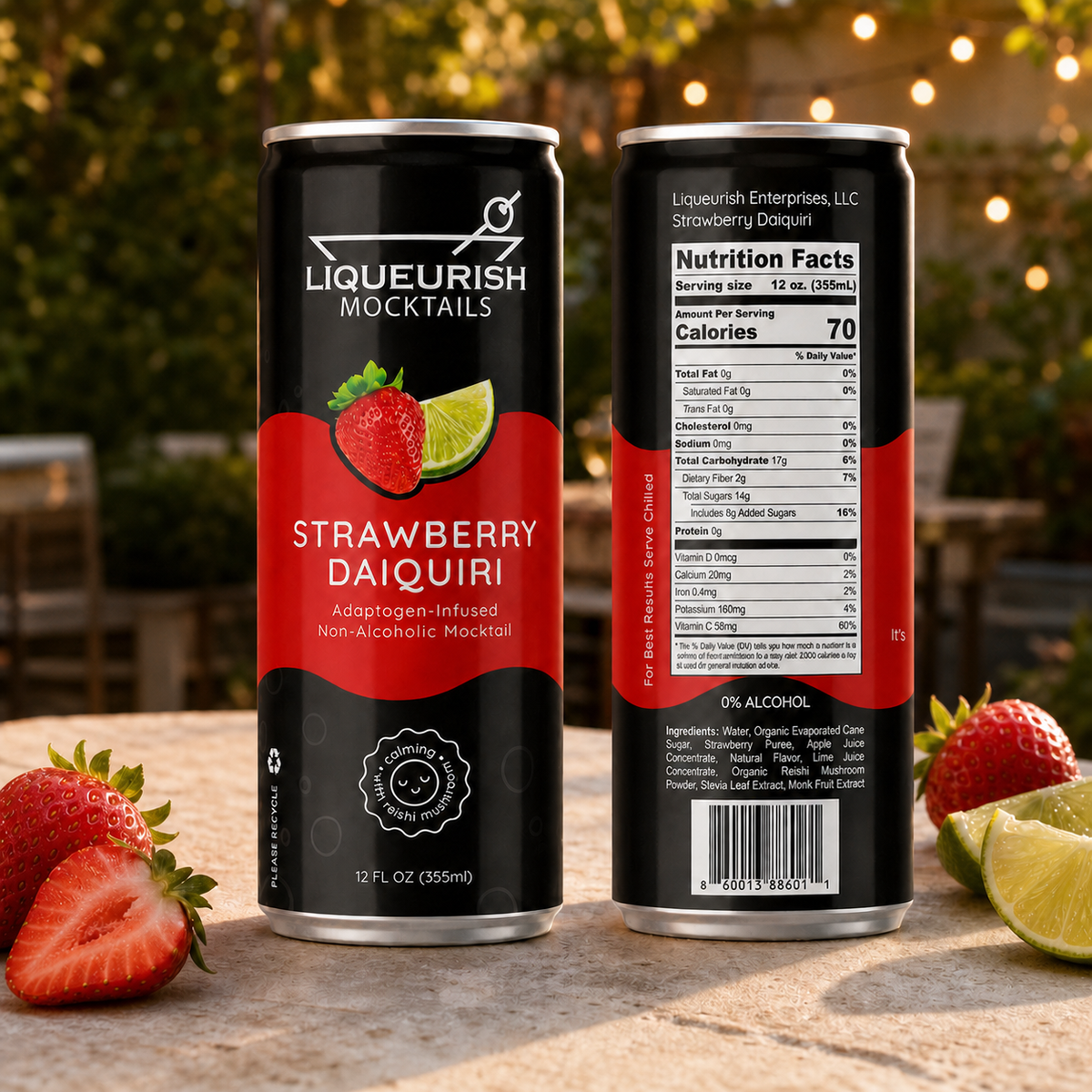 Strawberry Daiquiri with Reishi Mushroom 12pk